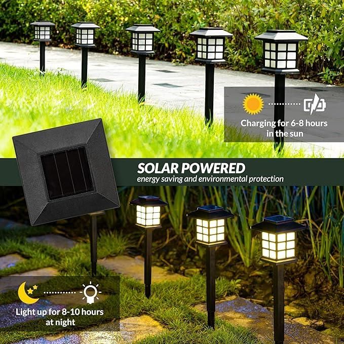 Solar Garden Yard Lights — Beautiful Outdoor Glow for Your Home (Pack of 6)